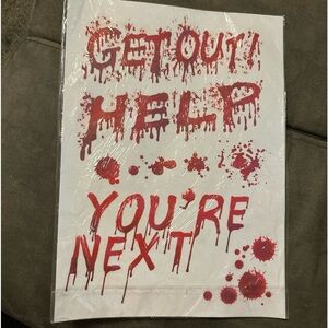 Halloween Bloody  Decorations window decal new 8 total one of each in picture